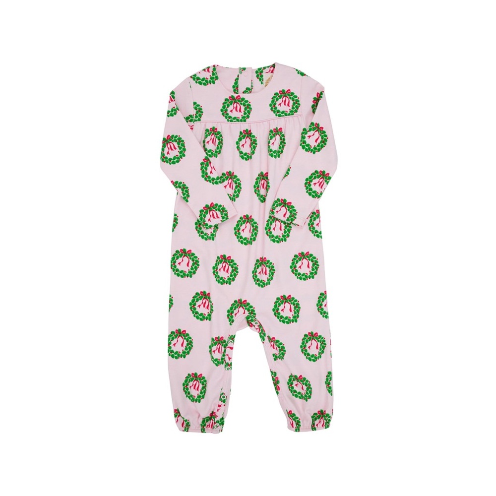Beaufort Bonnet Penny’s Playsuit in Deck the Halls Size 3T Christmas Wreaths